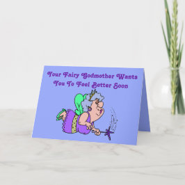 Funny "Fairy Godmutter" "Get Well" Card mit Hunk Karte