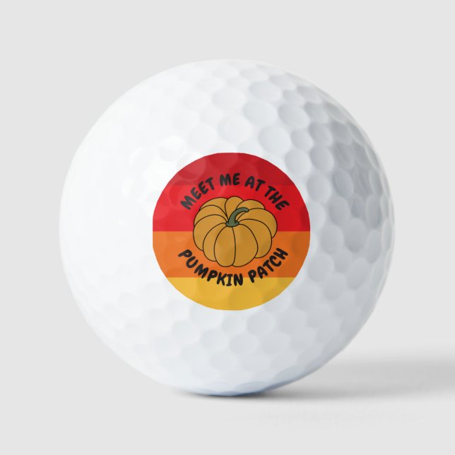 Funny Fall Pumpkin Golfball (Vorderseite)