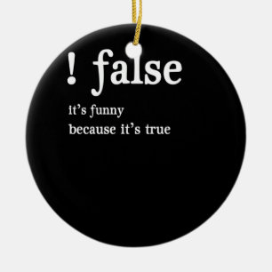 Funny False Programming Coding for Programmers Keramik Ornament