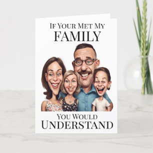 Funny Family Card Feiertagskarte