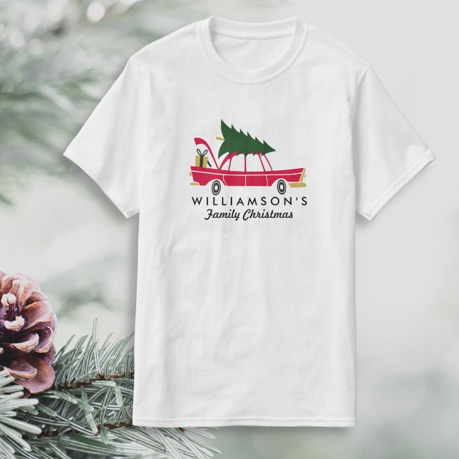 Funny Family Christmas Bringing Zuhause Xmas Tree T-Shirt (Von Creator hochgeladen)