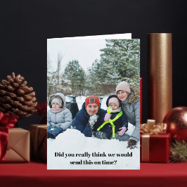 Funny Family Foto Verschleppung Gefoltert geklappt Feiertagskarte