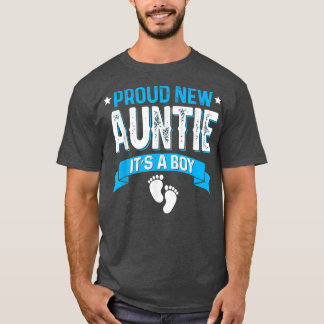 Funny Family Gender Reveal Proud New Auntie Es ist T-Shirt