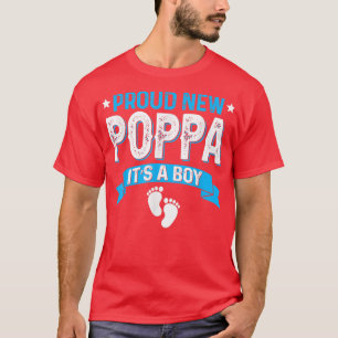 Funny Family Gender Reveal Proud New Poppa Es ist T-Shirt