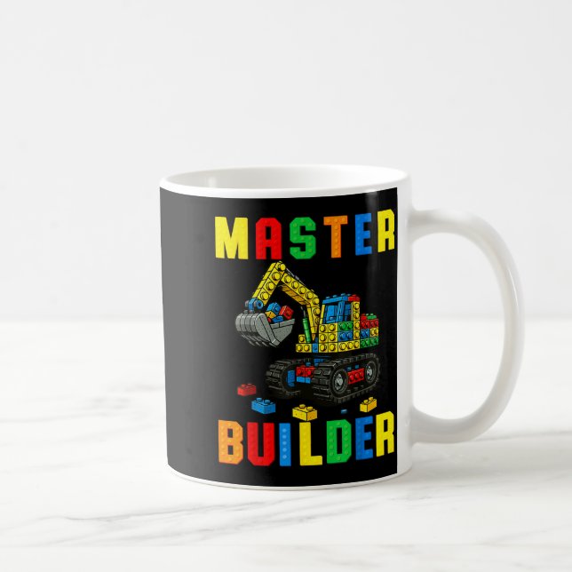 Funny Family Master Builder Building Bricks Blocks Kaffeetasse (Rechts)