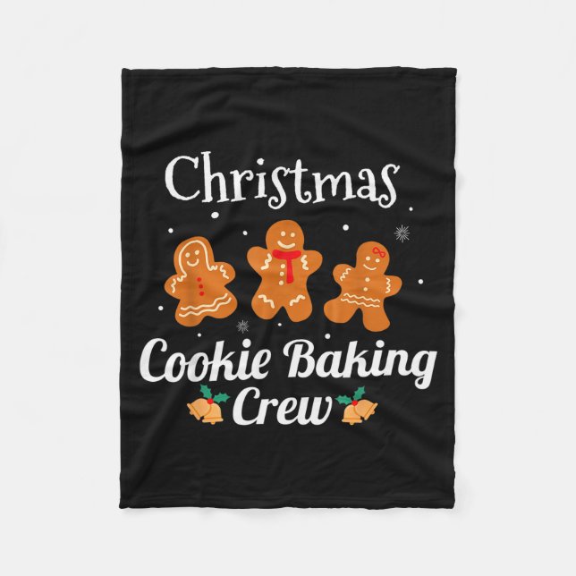 Funny Family Matching Christmas Tee Cookie Baking  Fleecedecke (Vorderseite)