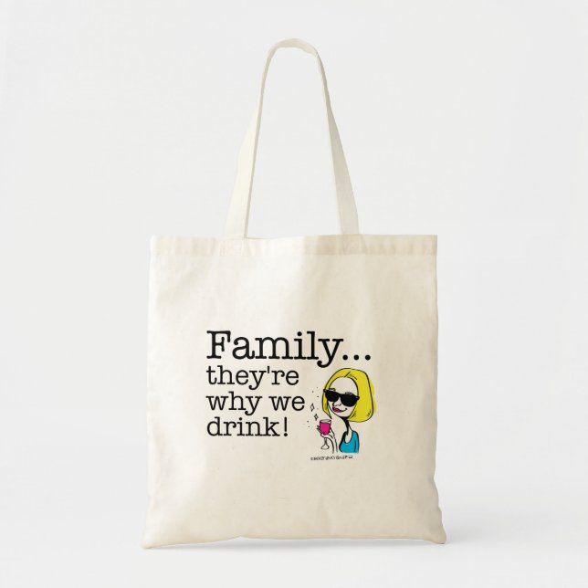 Funny Family Quote Toag Tragetasche (Vorne)