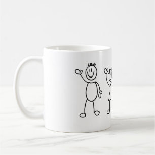 Funny Family Strichmännchen Kaffeetasse