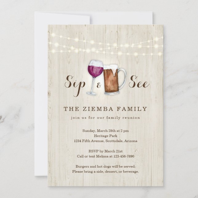 Funny Family Wiedersehen Einladung (Vorderseite)