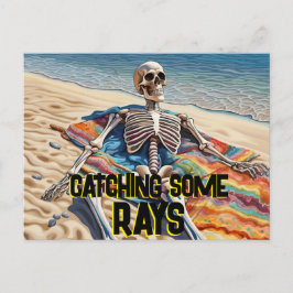 Funny Fangen einige rosige Skeletton-T - Shirt Postkarte