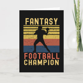 Funny Fantasy Football Champion Entwurf Karte
