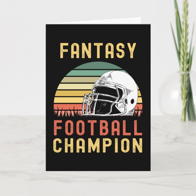 Funny Fantasy Football Champion Entwurf Party Karte (Vorderseite)