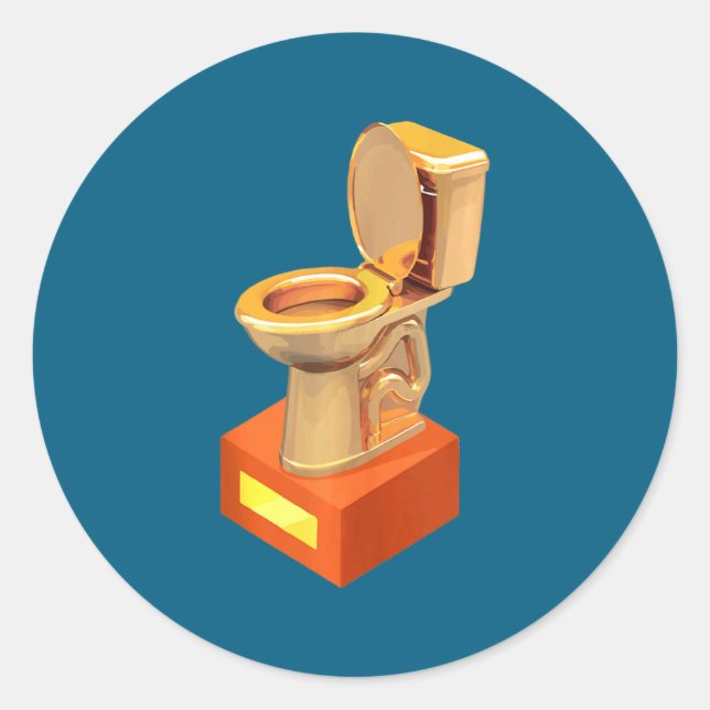 Funny Fantasy Football Loser Toilet  Runder Aufkleber (Vorderseite)