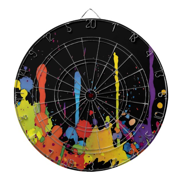 FUNNY FARBE SPLASH II + Ihr Backgr. Ideen Dartscheibe (vorne)