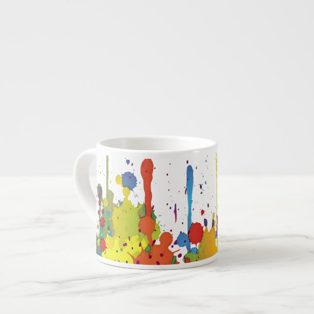 FUNNY FARBE SPLASH II + Ihr Backgr. Ideen Espressotasse (Vorderseite Links)