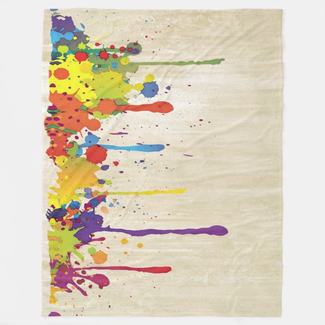 FUNNY FARBE SPLASH II + Ihr Backgr. Ideen Fleecedecke (Vorderseite)