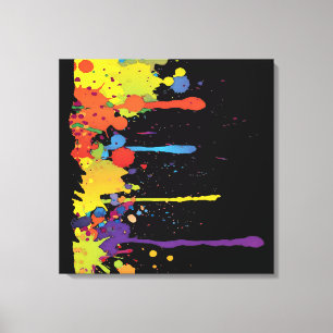 FUNNY FARBE SPLASH II + Ihr Backgr. Ideen Leinwanddruck