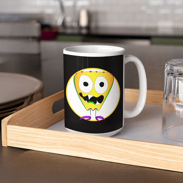 Funny, farbenfroh, Cartoon Monster, Halloween Kaffeetasse (Take a look at this most excellent cartoon monster mug!)