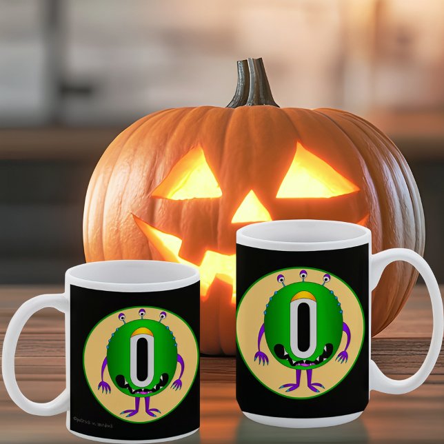 Funny, farbenfroh, Cartoon Monster, Halloween Kaffeetasse (Hey! Take a look at these most awesome cartoon monster mugs!)