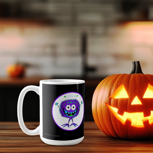 Funny, farbenfroh, Cartoon Monster, Halloween Kaffeetasse (This cool mug is sure to be one of your favorites with your coffee, tea, or any drink at all!)