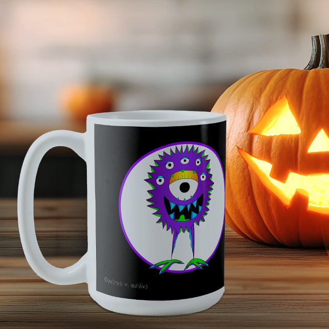 Funny, farbenfroh, Cartoon Monster, Halloween Kaffeetasse (Holy Cow! Check out this totally awesome cartoon monster mug!)