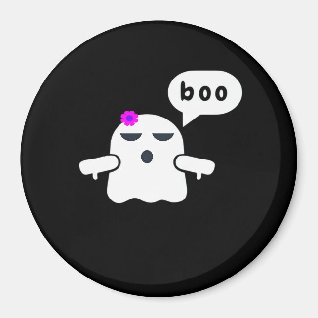 Funny farbenfroher Boo der Missbilligung Mädchen Magnet (Vorne)