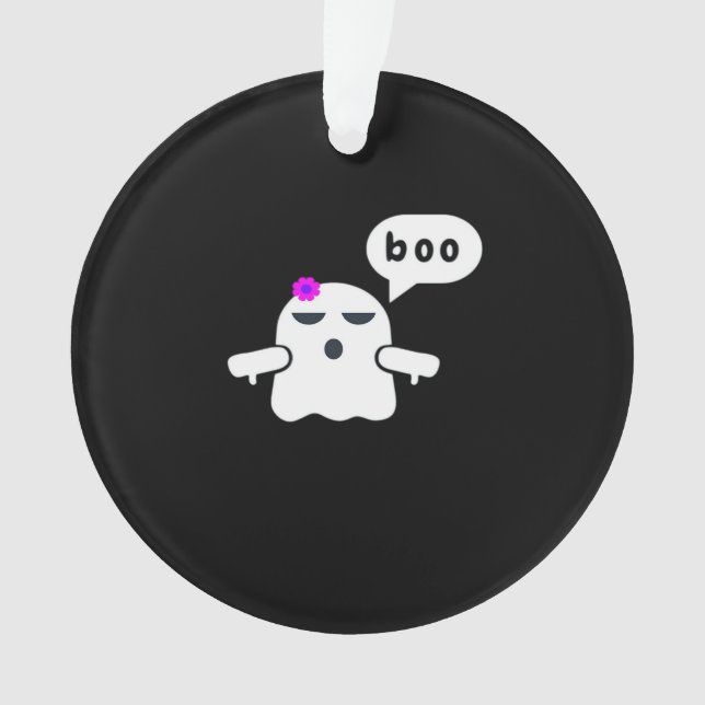 Funny farbenfroher Boo der Missbilligung Mädchen Ornament (Vorderseite)