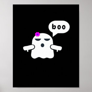 Funny farbenfroher Boo der Missbilligung Mädchen Poster