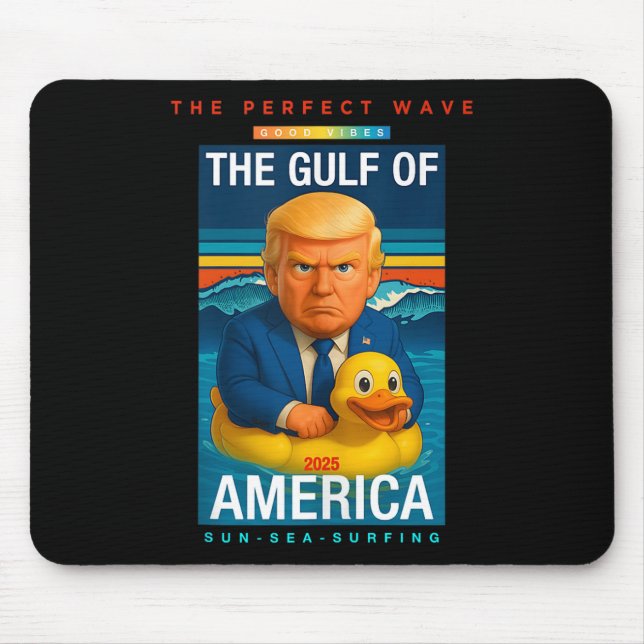 Funny farbenfroher Trump im Golf von Amerika bea Mousepad (Vorne)