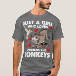 Funny Farm Animal Just A Girls Liebe Hühner A T-Shirt