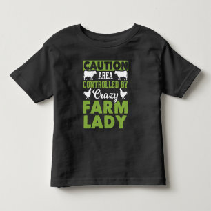 Funny Farm Ehefrau Crazy Farm Lady Kleinkind T-shirt