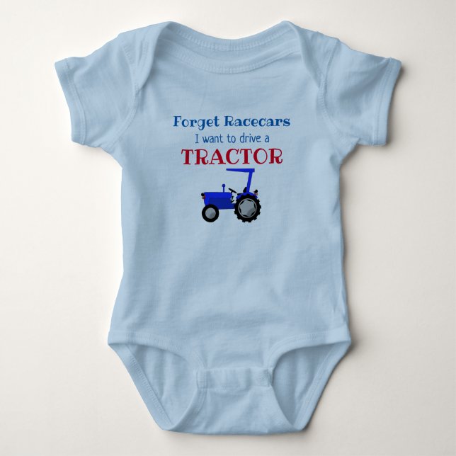 Funny Farm Tractor Driver Baby Strampler (Vorderseite)
