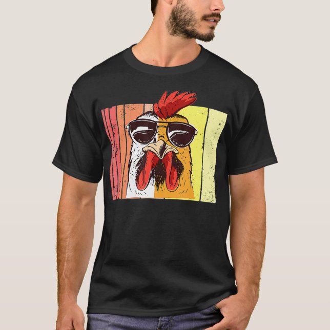 Funny Farmer Rooster Hen mud  T-Shirt (Vorderseite)