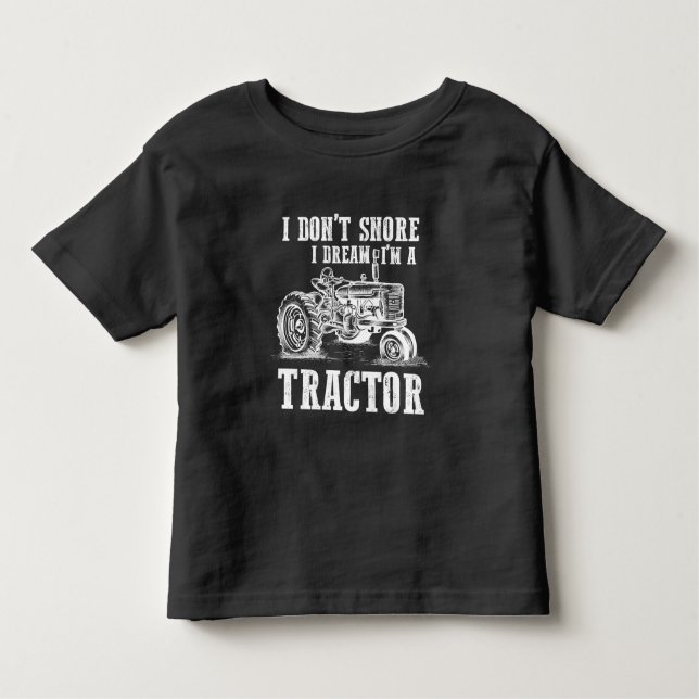 Funny Farming Tractor Driver Schnarchen Bauer Kleinkind T-shirt (Vorderseite)