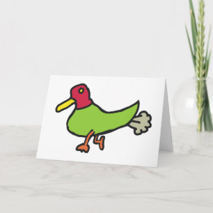 Funny Farting Duck Karte