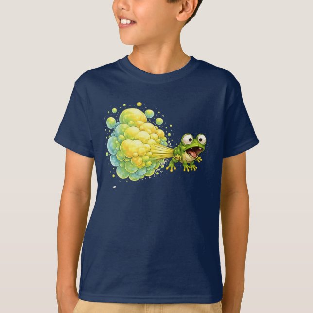 Funny Farting Frog Goofy Fart Bubble  T-Shirt (Vorderseite)