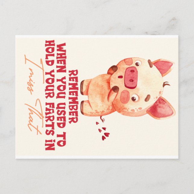 Funny Farting  Postkarte (Vorderseite)