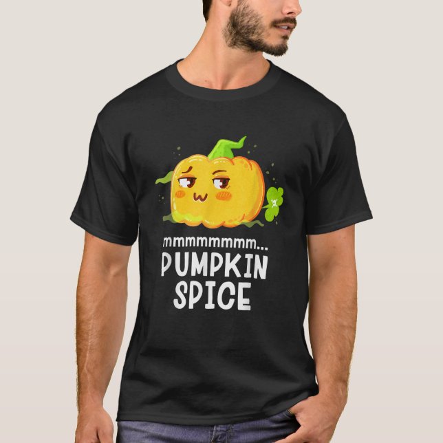 Funny Farting Pumpkin Spice Gag T-Shirt (Vorderseite)