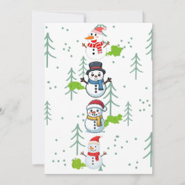 Funny Farting Snowmen Feiertagskarte