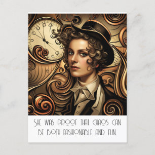 Funny Fashion Carte postale Steampunk