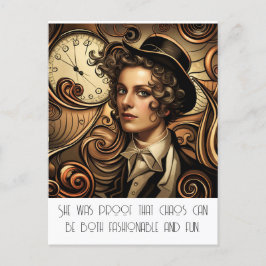 Funny Fashion Steampunk Postcard Postkarte