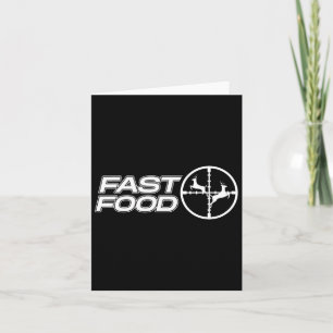 Funny Fast Food Hirsch Jagd Geschenk für Jäger Män Karte