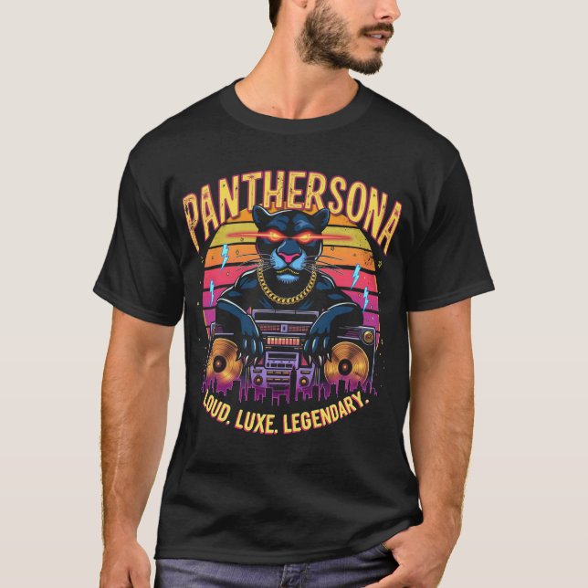 Funny Fast & Late Cheetah Hybrid Cheetah L8R Retro T-Shirt (Vorderseite)