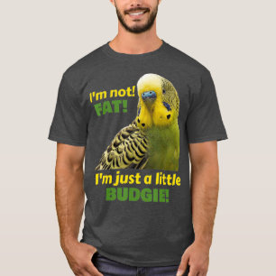 Funny Fat Budgie Green Yellow Parakeet T-Shirt