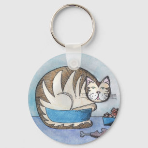 Funny Fat Cat Custom Key Chain Schlüsselanhänger