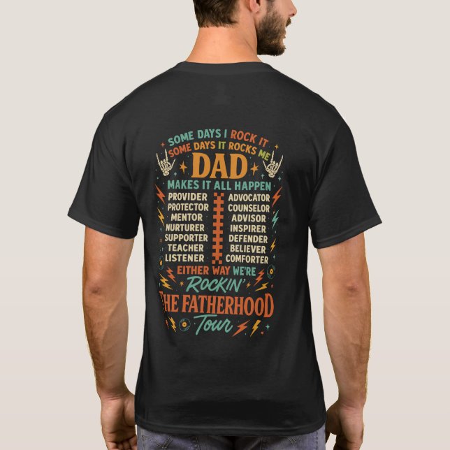 Funny Fatherhood Tour T-Shirt (Rückseite)