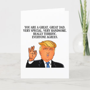Funny Fathers Day Card - Donald Trump Card Karte