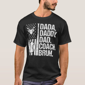 Funny Fathers Day Dada Daddy Vater Bruh Baseball T-Shirt