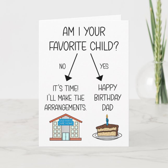 Funny Favori Carte d'anniversaire enfant pour papa (Devant)