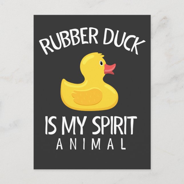 Funny Favorite Animal Rubber Duck Fan Postkarte (Vorderseite)